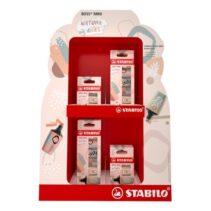 Stabilo Boss Mini Naturevibes Expositor con 8 Packs de 6 Marcadores Fluorescentes + 8 Packs de 3 Marcadores Fluorescentes - Trazo entre 2 y 5mm - Tinta con Base de Agua - Antisecado - Colores Surtidos