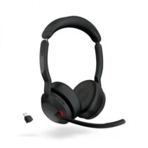 Jabra Evolve2 55 MS Auriculares Estero Link 380 con Microfono - Bluetooth - USB-C - Cancelacion de Ruido - Diadema Ajustable - Color Negro