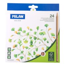 Milan Pack de 24 Lapices Hexagonales de Colores - Mina 2.9mm - Resistente a la Rotura - Madera Certificada FSC - Colores Surtidos