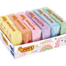 Jovi Pack de 6 Pastillas de Plastilina 50gr - 100% Vegetal - Muy Moldeable - No Se Seca - Colores Mezclables - Colores Pastel Surtidos