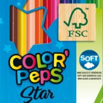 Maped Color´Peps Star Pack de 12 Lapices de Colores Triangulares - Mina Suave - Madera Certificada FSC - Colores Surtidos