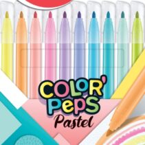 Maped Color´Peps Pastel Pack de 10 Rotuladores con Punta Media Bloqueada 2.8mm - Tinta Lavable - Colores Pastel Surtidos
