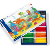 Staedtler Noris Jumbo 340 Pack de 144 Rotuladores Jumbo - Punta de Fibra - Trazo 3mm - Tapa Ventilada - Colores Surtidos