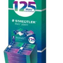 Staedtler Mars Plastic 125 Aniversario Goma de Borrar - Borrado de Alta Calidad - Minimos Residuos - Color Blanco