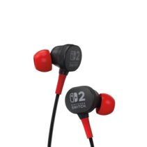 PowerA Auriculares Intrauditivos Nintendo Switch 2 - Microfono integrado - Conexion Jack 3.5mm - Color Negro/Rojo