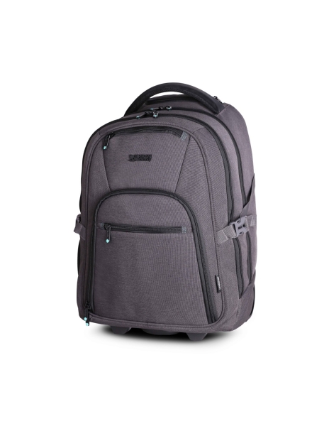 Urban Factory Heavee Green Mochila de Viaje para Portatil hasta 16" - Transformable en Carro - Ecologica - Color Gris