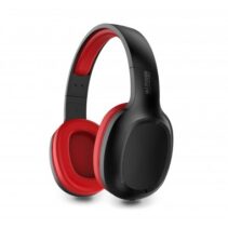 Urban Factory Movee Auriculares Supraaurales de Diadema - Bluetooth 5.1 - Recargables - Color Negro / Rojo
