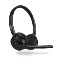 Urban Factory Movee Auriculares Supraaurales de Diadema para Conferencia - Bluetooth 5.3 - Color Negro