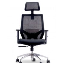 Urban Factory Ergo Silla de Oficina Ergonomica - Soportes Lumbar y Cervical Ajustables - Respaldo de Malla - Ajustable - Color Negro