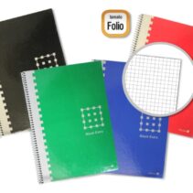 Golden Cuaderno Espiral Folio 80 Hojas 60grs. Cuadricula - Margen Remarcado - Tapa Extradura - Colores Surtidos