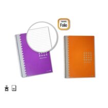 Golden Cuaderno Espiral Folio 80 Hojas 60grs Pautado 3.5mm - Margen Remarcado - Tapa Extradura - Colores Surtidos