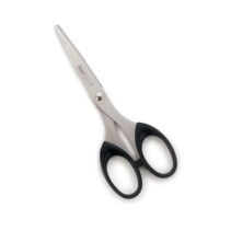 Rapesco Essential Tijeras de Acero Inoxidable 16cm - Mangos Ergonomicos - Aptas para Diestros y Zurdos - Color Negro