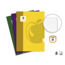 Golden Basic Pack de 10 Libretas Grapadas A4 50 Hojas 60grs Pautada - Colores Surtidos