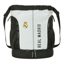 Safta Real Madrid 1ª Equipacion 24/25 Mochila de Tiras - 35x40x1cm - Color Blanco/Negro