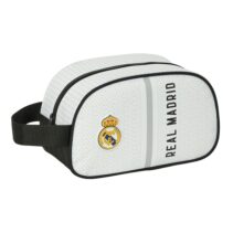 Safta Real Madrid 1ª Equipacion 24/25 Neceser - 1 Compartimento - Asa de Mano - 26x15x12cm - Color Blanco/Negro