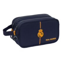 Safta Real Madrid 2ª Equipacion 24/25 Neceser - 2 Compartimentos - Asa de Mano - 26x15x12.5cm - Color Azul Marino