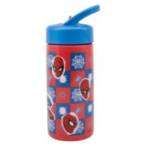 Safta Spider-Man Attack Botella 410ml - PVC Sin BPA - 7.4x17.8x6.4cm - Color Rojo y Azul