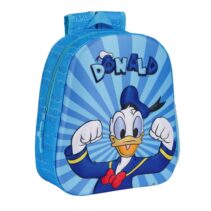 Safta Donald Mochila 3D - Asa de Mano - Portabotellas Lateral - 27x33x10cm - Color Azul