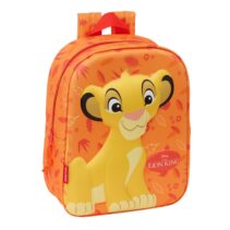 Safta El Rey Leon Mochila Guarderia 3D - Asa de Mano - Compartimento Principal con Cremallera - 22x27x10cm - Color Naranja