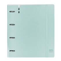 Safta Carpeta de 4 Anillas - PP Foam - Anillas de 35mm - Incluye 100 Hojas A4 - 27x32x4cm - Color Azul Claro