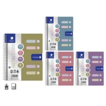 Golden Pack de 6 Cuadernos A5 120 Hojas 90gr Cuadricula 5x5 - Tapa Polipropileno - 4 Separadores - Colores Metalizados Surtidos