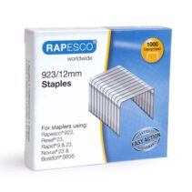 Rapesco Caja de 1000 Grapas 923/12 - Alambre Reforzado Galvanizado - Patilla de 12mm