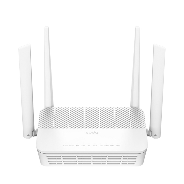 Cudy Router PoE WiFi 6 2.5G Mesh Dual Band AX3000 - Velocidad hasta 1000Mbps - 4 Puertos - 4 Antenas Fijas de 5dBi - Tecnologia MU-MIMO - Color Blanco