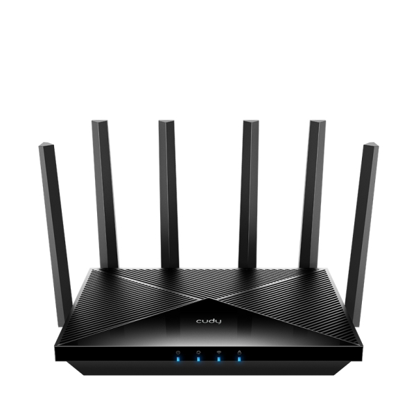 Cudy Router WiFi 7 Mesh Tribanda BE11000 de 2.5G - Velocidad hasta 2500Mbps - 4 Puertos - 6 Antenas Fijas de 5dBi - Tecnologia MU-MIMO - Color Negro