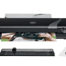 GBC Inspire+ A4 Set de Plastificadora + Recortadora de Esquinas + Cizalla + Paquete de 5 Bolsas de Plastificacion A4 - Hasta Tamaño A4 - Velocidad 250mm/min - Calentamiento en 4 Minutos - Ajuste Adicional Frio - Grueso Bolsa 75 y 125mic - Color Negro