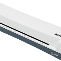 Leitz iLAM Home A3 Plastificadora - Hasta Tamaño A3 - Velocidad 300mm/min - Calentamiento en 3 Minutos - Grueso Bolsa 75 y 125mic - Incluye Paquete de 5 Bolsas de Plastificacion  A4 - Color Blanco/Gris