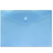 Sobre Portadocumentos A4 - Cierre de Velcro - Fabricado en Polipropileno - Medidas 325x230mm - Azul Transparente
