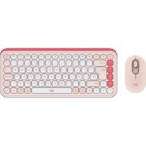 Logitech Pop Icon Combo Pack Inalambrico Teclado Multimedia + Raton - Bluetooth - Autonomia Teclado 36 Meses - Raton 24 Meses - Color Rosa y Blanco
