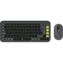 Logitech Pop Icon Combo Pack Inalambrico Teclado Multimedia + Raton - Bluetooth - Autonomia Teclado 36 Meses - Raton 24 Meses - Color Grafito y Verde