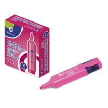 Bismark Marcador Fluorescente - Punta Biselada 1 - 5mm Aprox - Tinta Base de Agua - Color Rosa