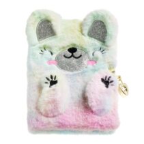 Miquel Rius Back2Fun Diario Secreto Peluche Oso Arcoiris - 80 Hojas Rayadas de Papel 80gr - Cierre con Llave