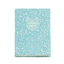 Miquel Rius Back2Fun Cuaderno Encolado con Cubierta de Purpurina Azul y Patch de Silicona - 96 Hojas Lisas de Papel 100 g/m2