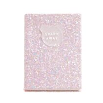 Miquel Rius Back2Fun Cuaderno Encolado con Cubierta de Purpurina Rosa y Patch de Silicona - 96 Hojas Lisas de Papel 100 g/m2