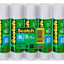 Scotch Pack de 5 Pegamentos en Barra Adhesivo Solido - 21gr por Unidad - Color Transparente