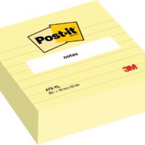 Post-It Bloc de 300 Notas Adhesivas Reposicionables - Forma Cuadrada - 101x101mm - Color Amarillo Claro