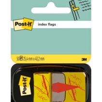 Post-It Index Dispensador con 50 Marcadores de Indice Reposicionables - Forma Rectangular - Color Amarillo Claro