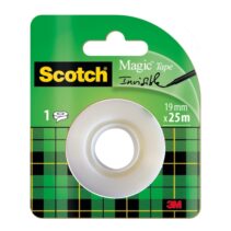 Scotch Magic Cinta Adhesiva Invisible - Recambio - 19mm x 25m - Color Transparente