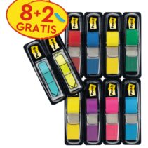 Post-It Index Pack de 10 Dispensadores con 35 Marcadores de Indice Reposicionables - Forma Rectangular - Colores Surtidos