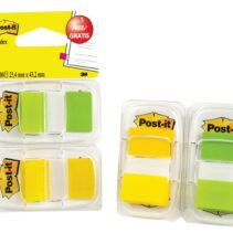 Post-It Index Pack de 2 Dispensadores con 50 Marcadores de Indice Reposicionables - Forma Rectangular - Color Verde