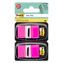 Post-It Index Pack de 2 Dispensadores con 50 Marcadores Reposicionables - 25.4x43.2mm - Color Rosa
