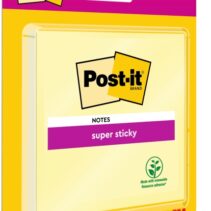 Post-It Super Sticky Bloc de 90 Notas Adhesivas Reposicionables - 76x76mm - 100% PEFC - Color Amarillo Claro