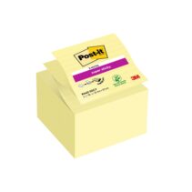 Post-It Super Sticky Pack de 5 Blocs de 90 Z-Notas Grandes Adhesivas Reposicionables Z-Notas Grandes - con Lineas - Color Amarillo Claro