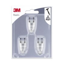 3M Pack de 3 Ganchos para Clavar - Formato S - Soporta hasta 2.5kg - Color Gris Metalizado