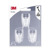 3M Pack de 3 Ganchos para Clavar - Formato S - Soporta hasta 2.5kg - Color Blanco