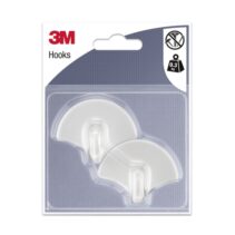 3M Pack de 2 Ganchos Adhesivos con Forma de Abanico - Soporta hasta 0.3kg - Color Blanco