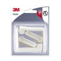 3M Pack de 4 Ganchos para Mantel - Cierre Tipo Pinza - Color Blanco